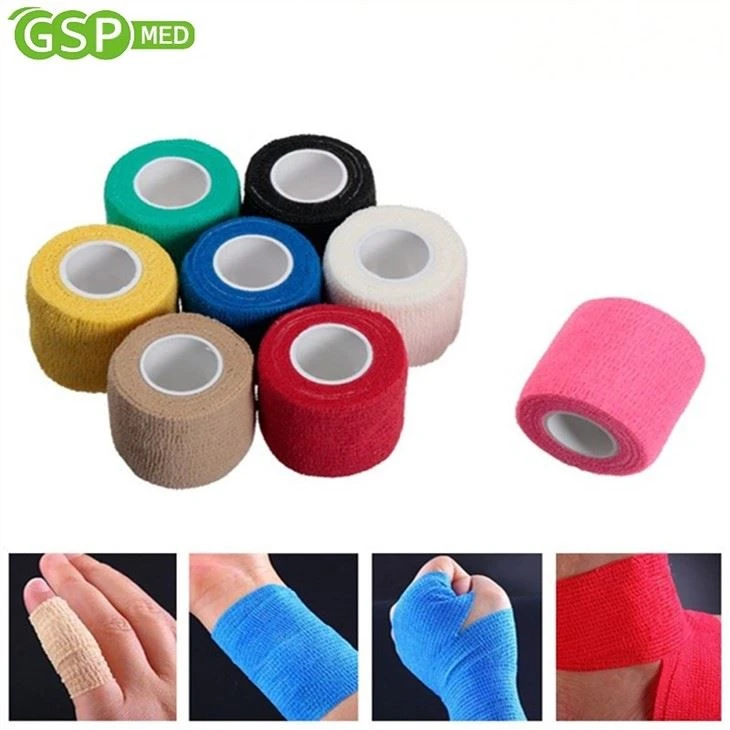 Hot Sale GSPMED Breathable Easy Tear Compression Cohesive Bandage